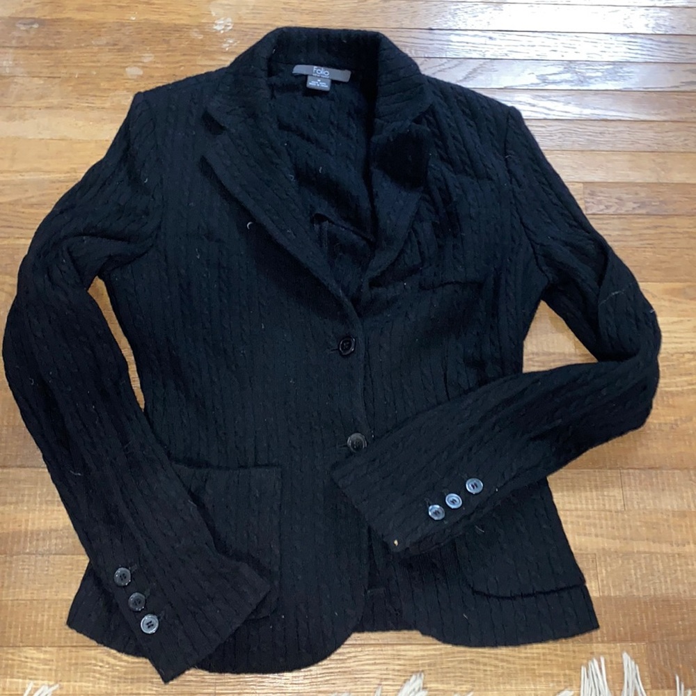 Black wool blazer